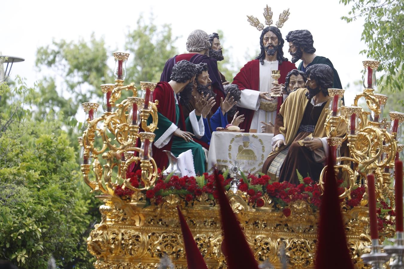 Las imágenes de la hermandad de la Sagrada Cena en el Jueves Santo de Córdoba
