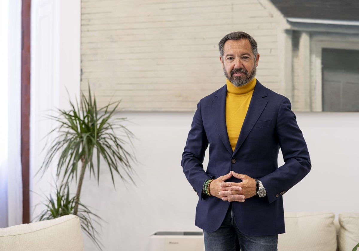 El concejal de Vox en Valencia, Juan Manuel Badenas, atiende a ABC en una entrevista