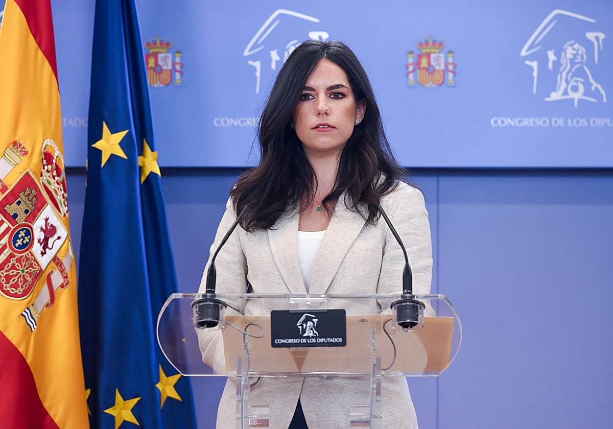 La portavoz de Vox en el Congreso, Pepa Millán