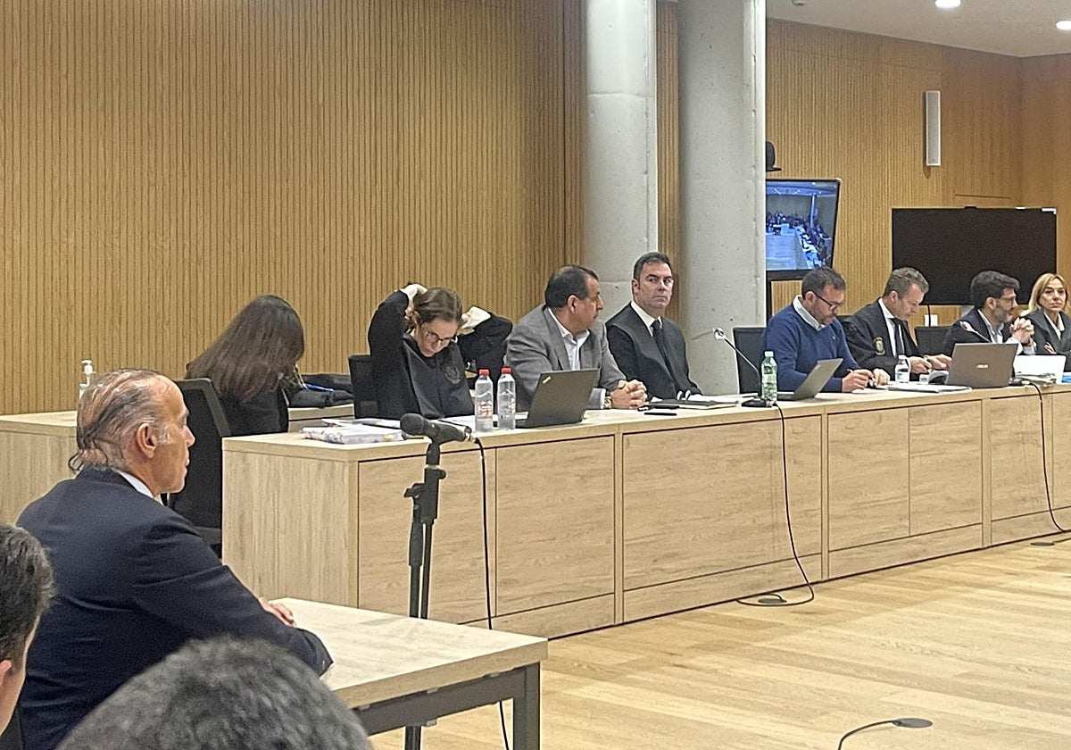 El ex director deportivo del Córdoba CF Luis Oliver durante su declaración como testigo en la Audiencia