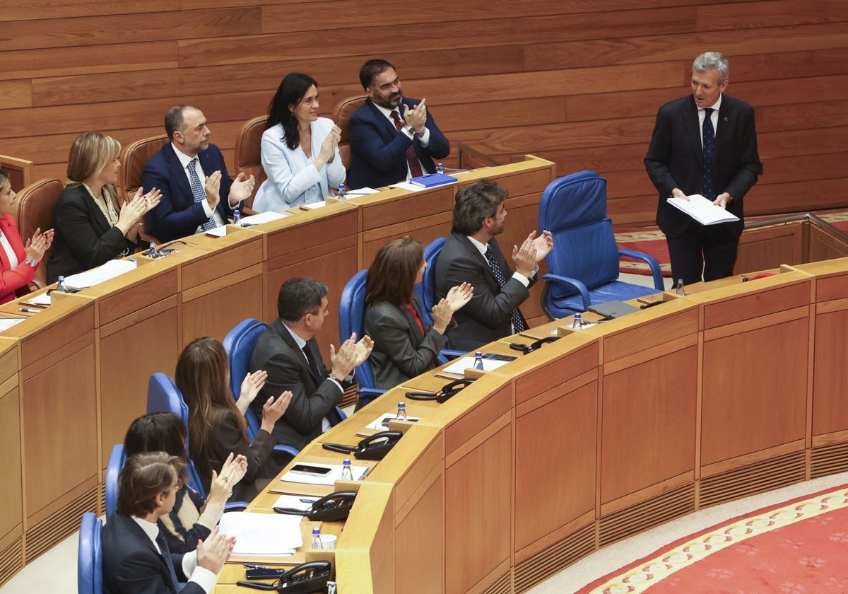 Alfonso Rueda este miércoles durante la primera sesión del DEA
