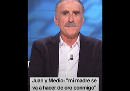 El guiño de Juan y Medio a su madre en directo: «Le doy todo, vive como quiere y yo aquí, haciéndome viejo»