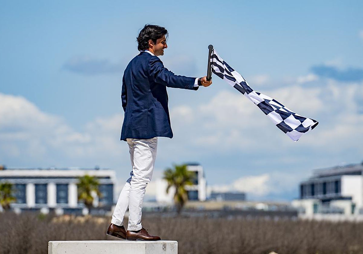 Carlos Sainz, durante el acto de presentación del inicio de las obras