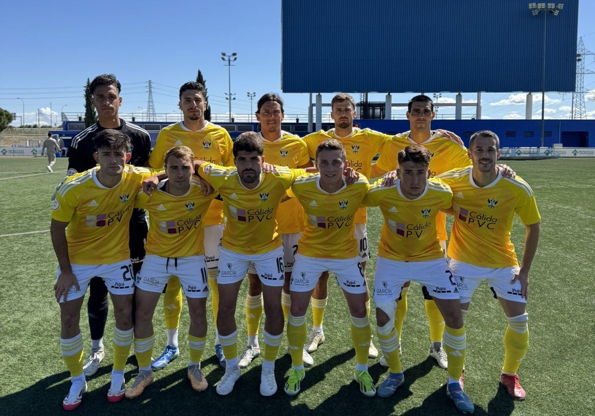 Once inicial del CF Talavera frente al filial del Getafe