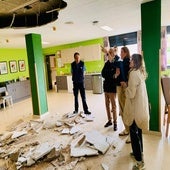 Se derrumba parte del techo del comedor de la residencia de mayores 'Cortes' en Burgos