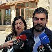 Imagen - Frente al Parador de Teruel, el portavoz de Vox exigió conocer «qué ha pasado aquí»