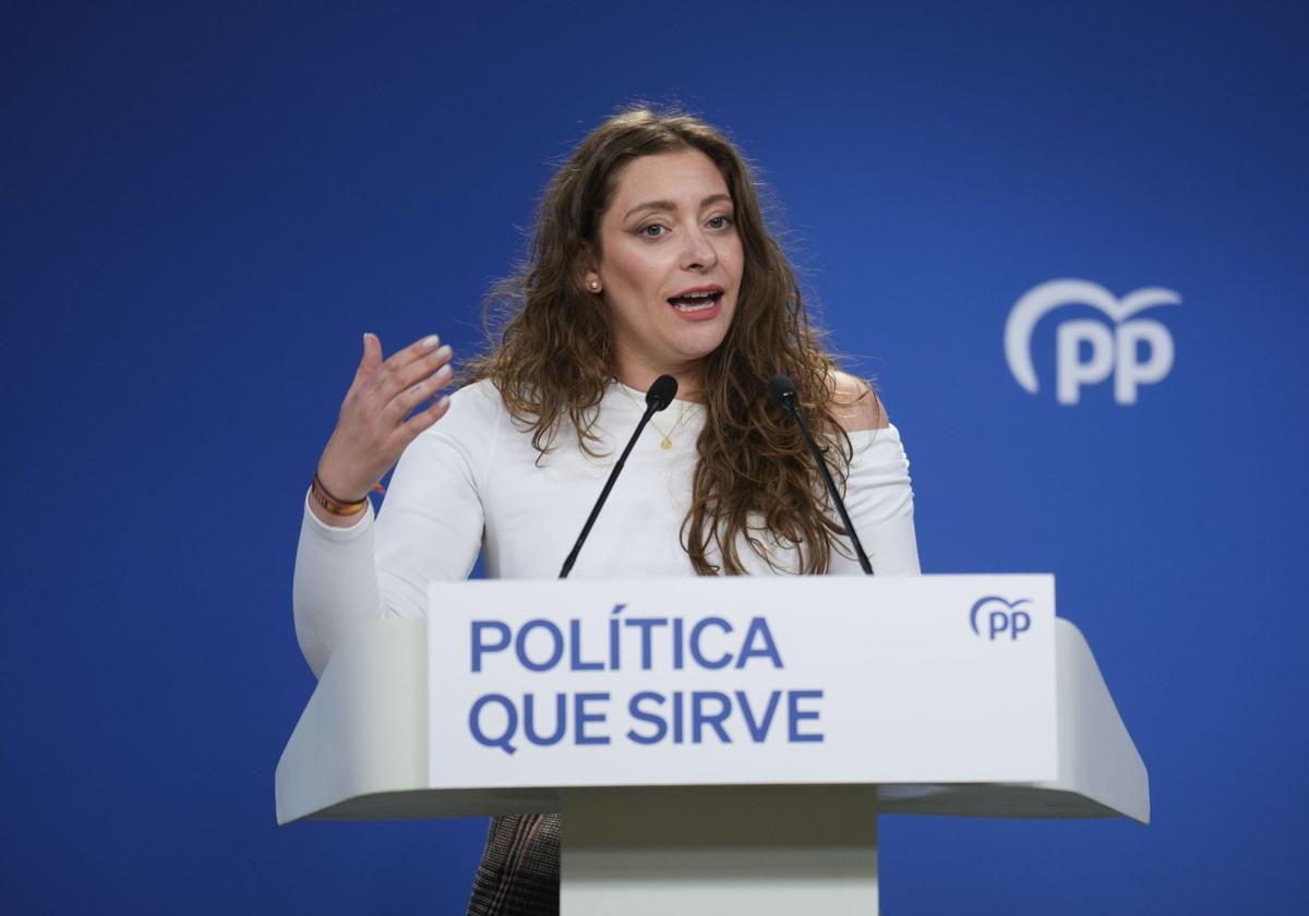 La vicesecretaria de Sanidad y Educación del PP, Esther Muñoz