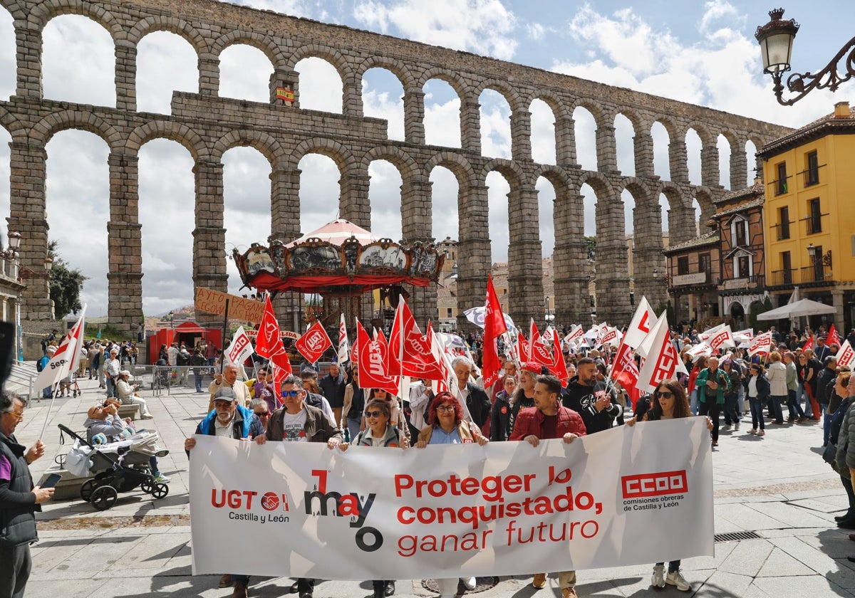 Manifestación por el 1 de Mayo, en Segovia