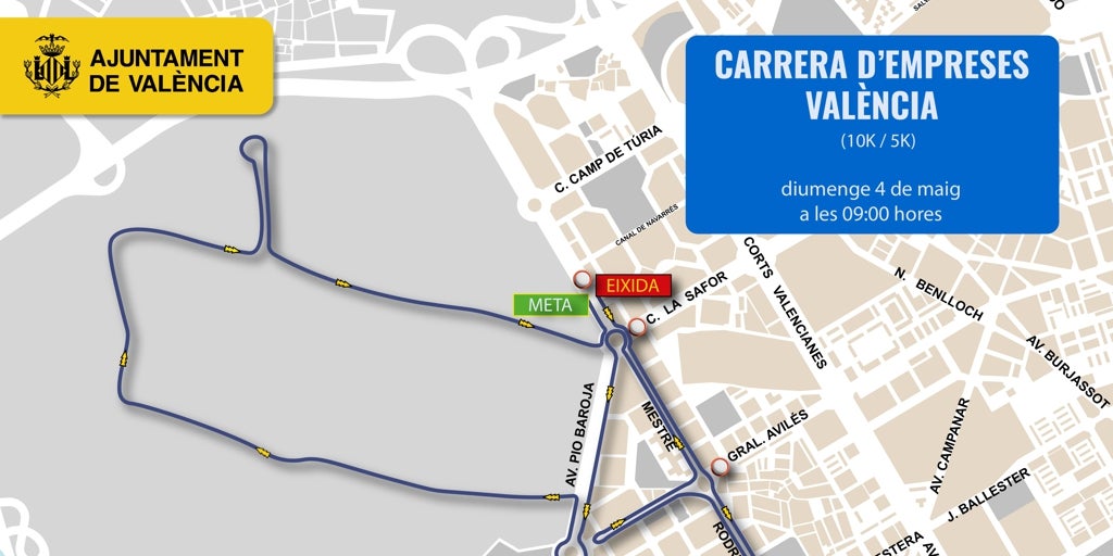Calles cortadas y líneas de la EMT desviadas en Valencia por la Carrera de Empresas y el Gran Fondo Internacional
