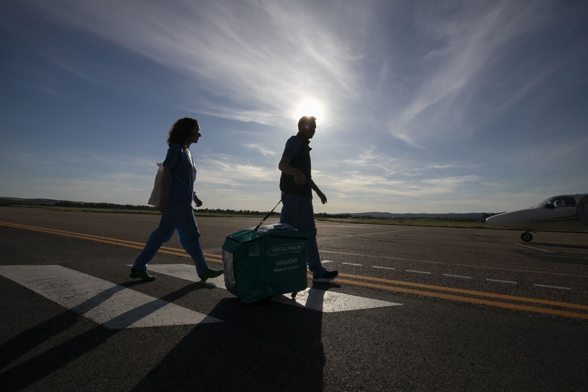 La cronología de un vuelo para un trasplante en Córdoba, en imágenes