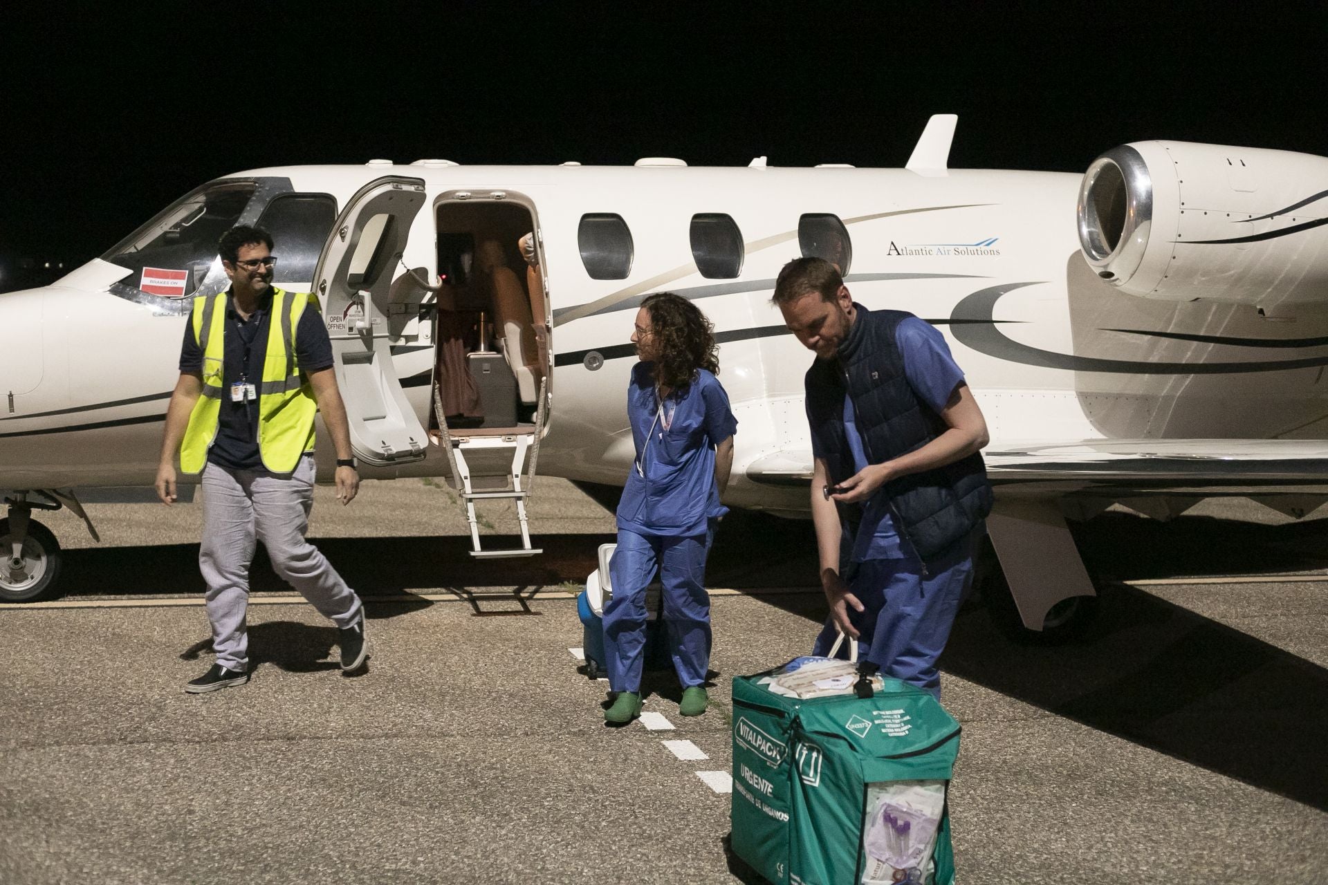 La cronología de un vuelo para un trasplante en Córdoba, en imágenes