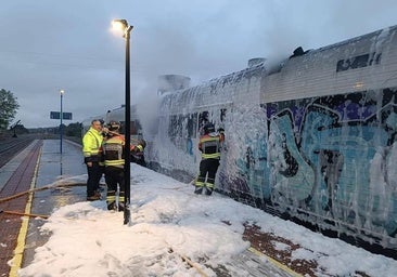 Sin heridos en el incendio de un vagón del tren que une Valladolid con Puebla de Sanabria