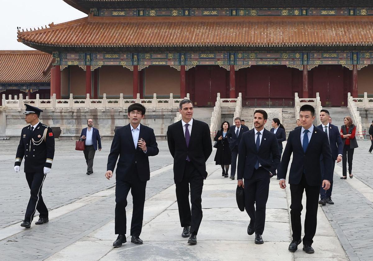 Pedro Sánchez, en el Gran Palacio del Pueblo de Pekín