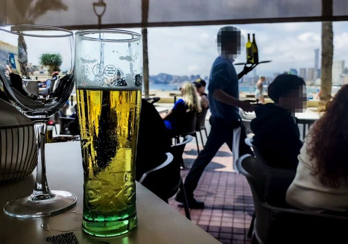 Imagen de archivo tomada en la terraza de un restaurante