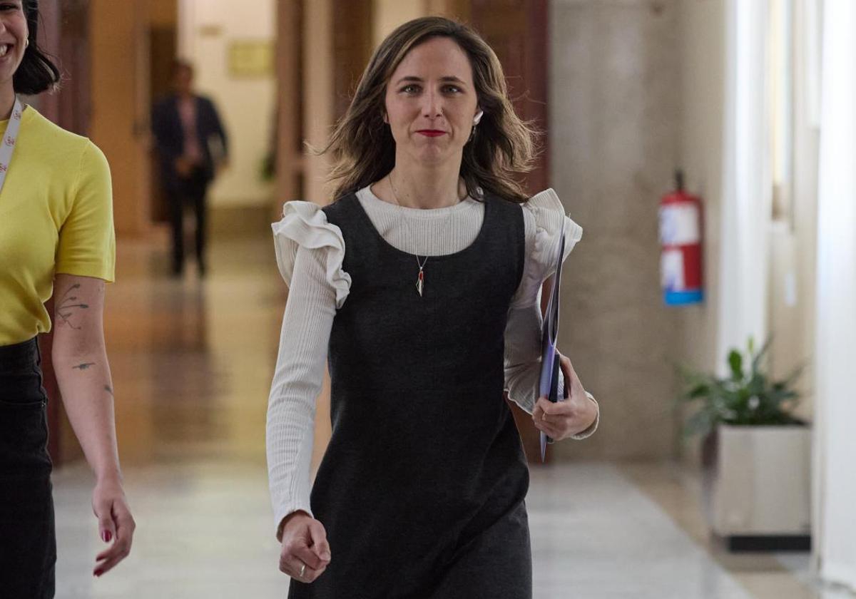 Belarra, este martes, a la entrada de la reunión de la Junta de Portavoces