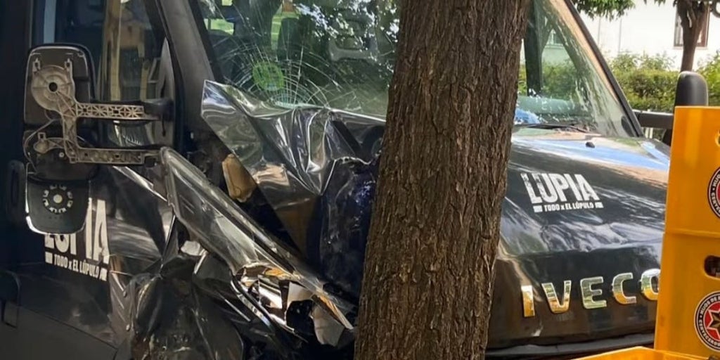 Un conductor ebrio de una furgoneta de reparto de cervezas se estrella en Córdoba contra un árbol