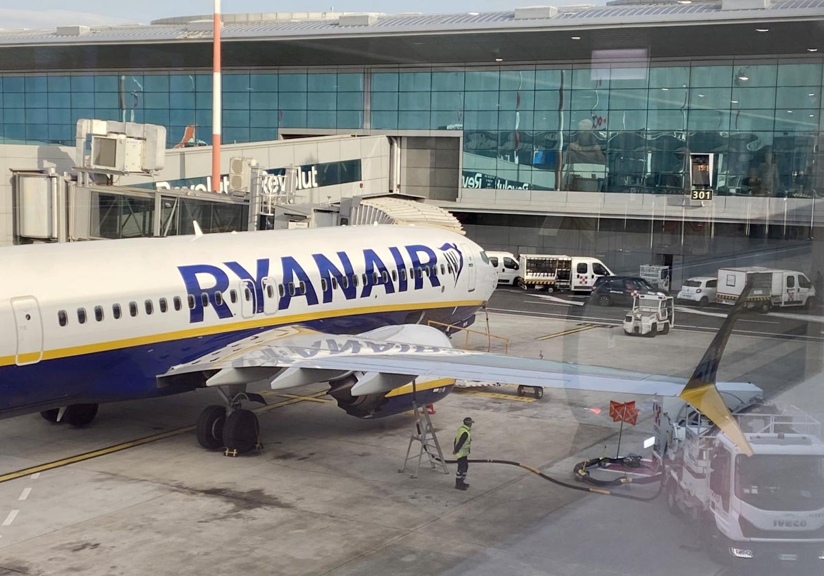 Imagen de archivo de un avión de la aerolínea Ryanair