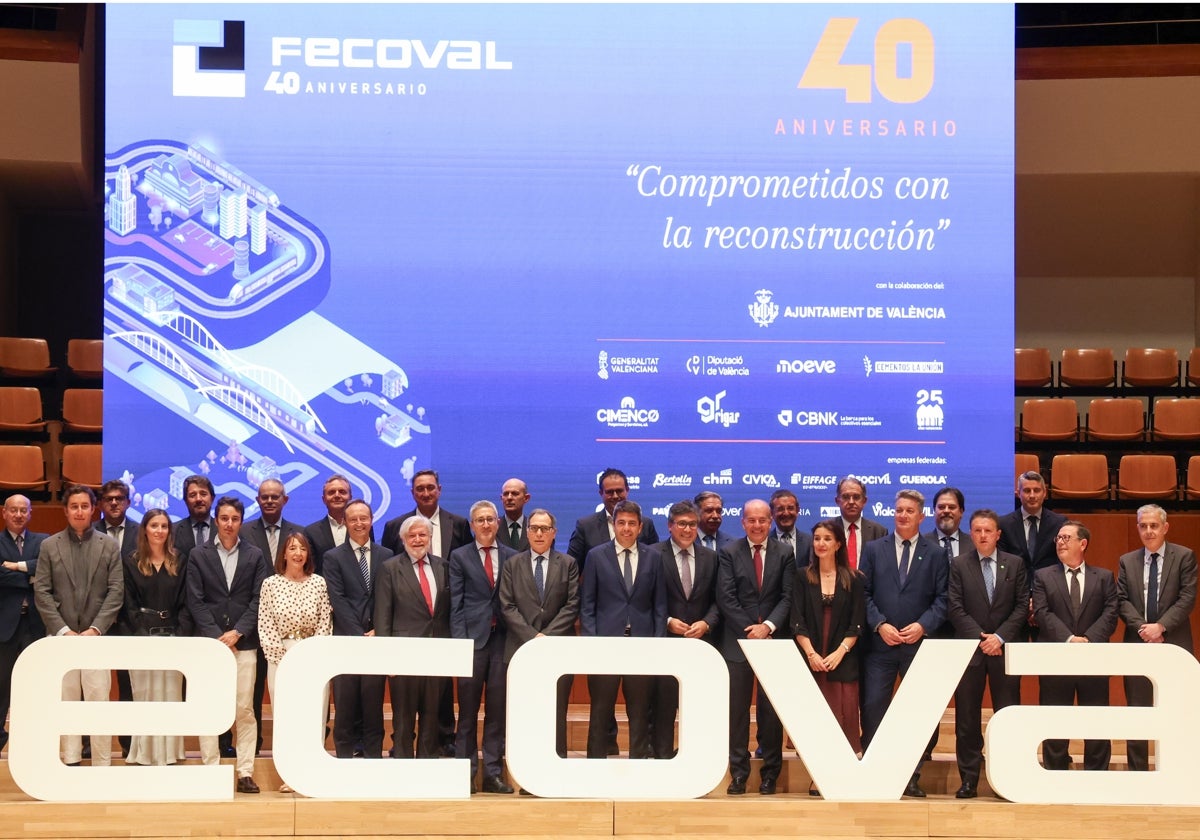 El presidente Mazón asiste al 40 aniversario de la Federación de Contratistas de Obra Pública de la Comunidad Valenciana