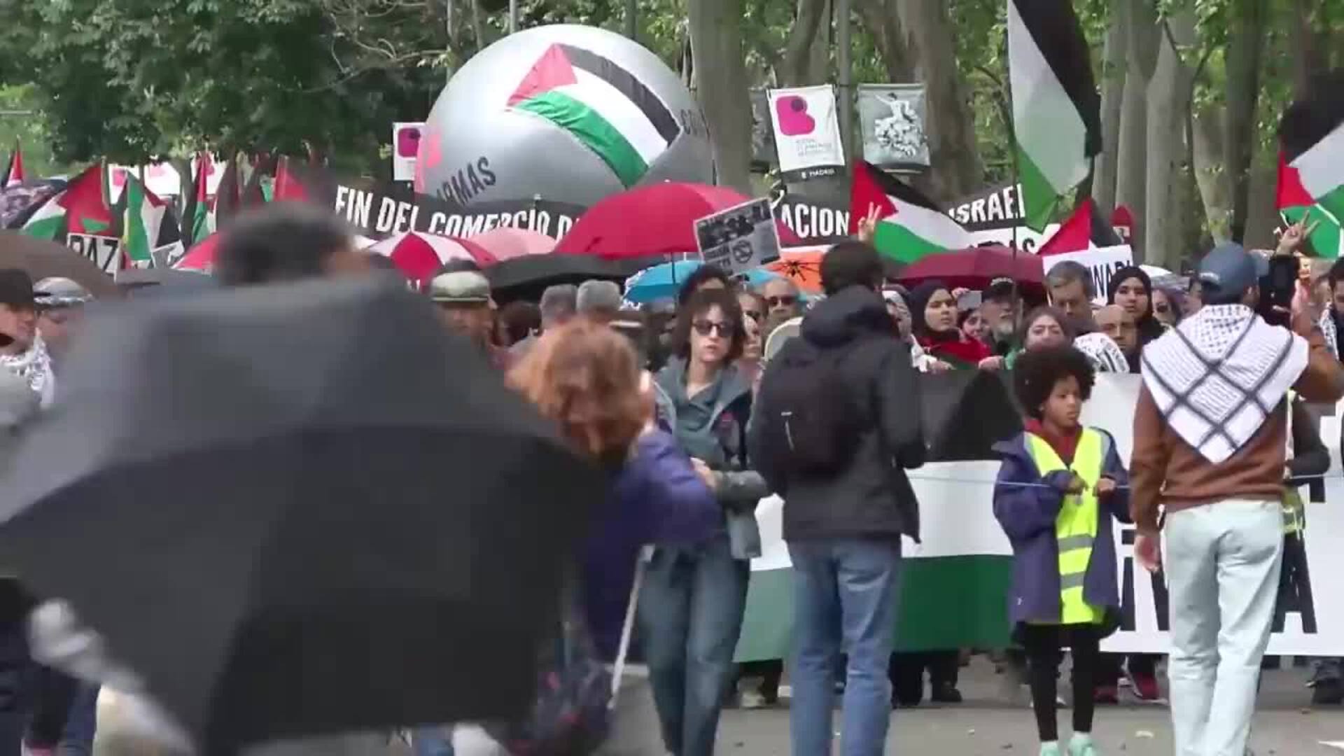Manifestación en Madrid contra el &quot;genocidio&quot; palestino y el comercio de armas con Israel