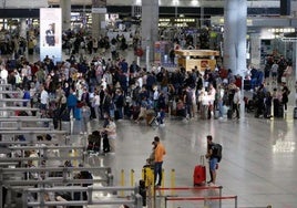 Pasajeros embarcando en el Aeropuerto de Málaga