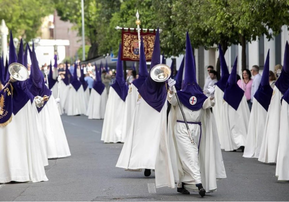 Nazarenos de la hermandad del Rescatado, el pasado Domingo de Ramos