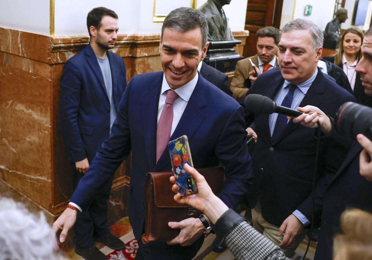 El presidente, este miércoles en el Congreso