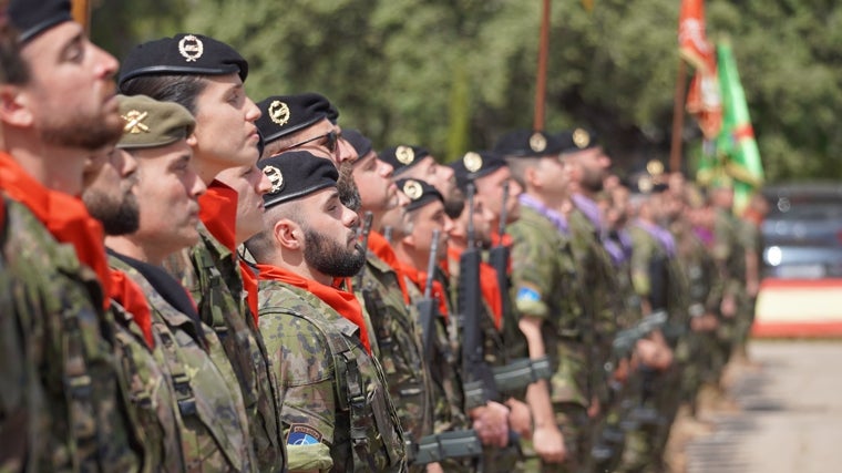 Militares durante el acto