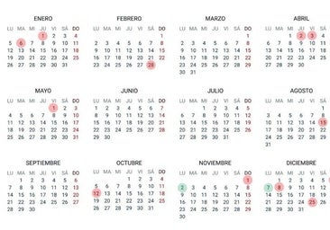 Calendario laboral de Córdoba 2026: días festivos y puentes del próximo año