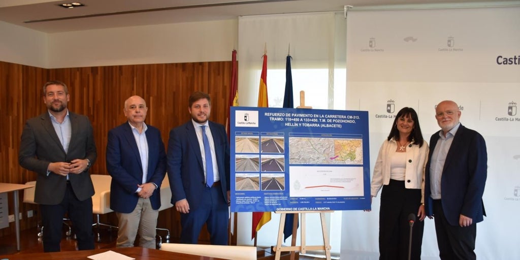 El Gobierno regional reforzará el pavimento de la C-313 entre Pozohondo y Tobarra con una inversión de 1,3 millones