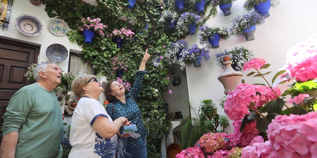 Los visitantes no tienen dudas con los Patios de Córdoba: «Les damos una notaza, un diez sobre diez»