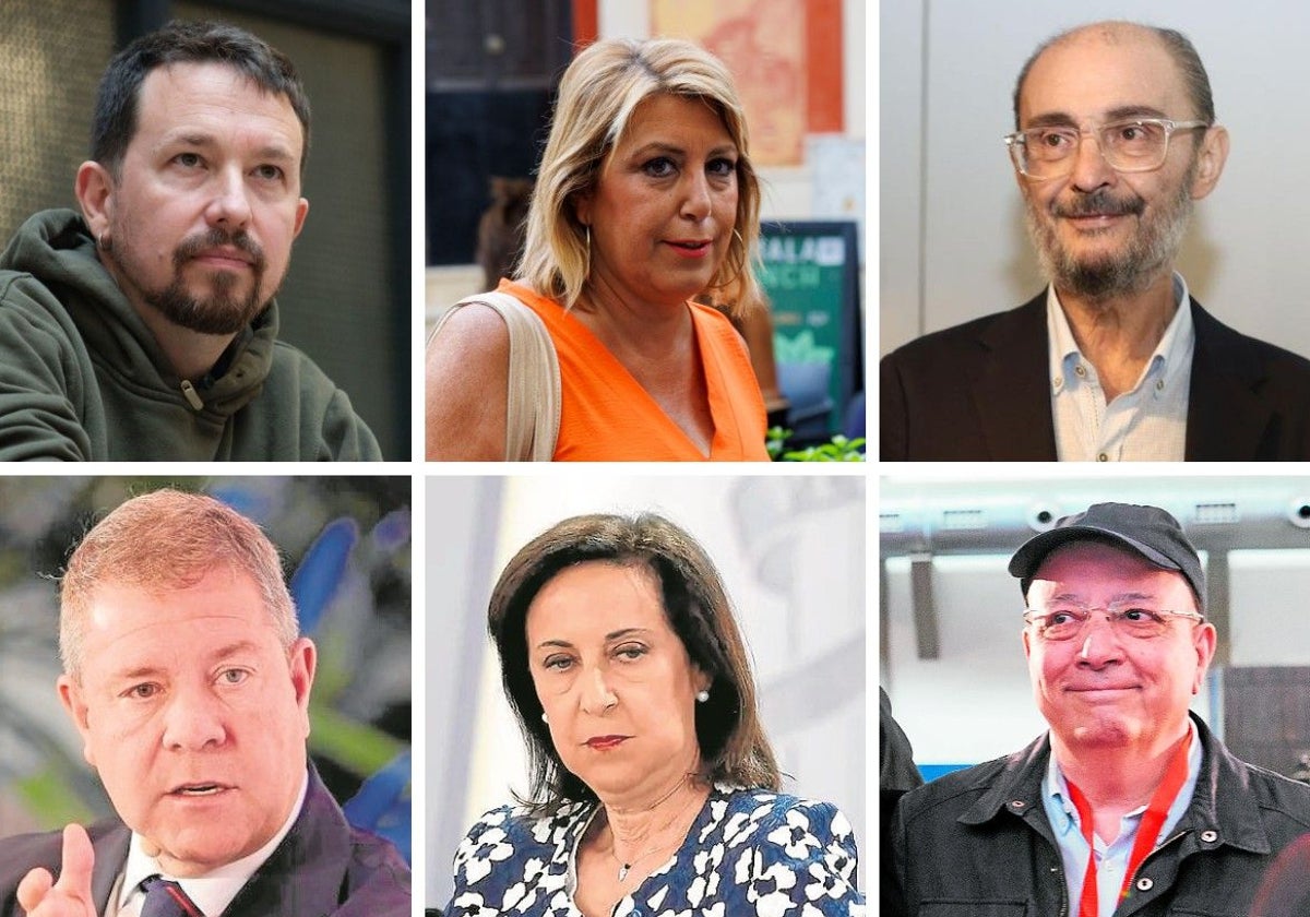 Pablo Iglesias, Susana Días, Javier Lambán, Emiliano García-Page, Margarita Robles y Guillermo Fernández Vara forman parte del bestiario de wasap de Pedro Sánchez