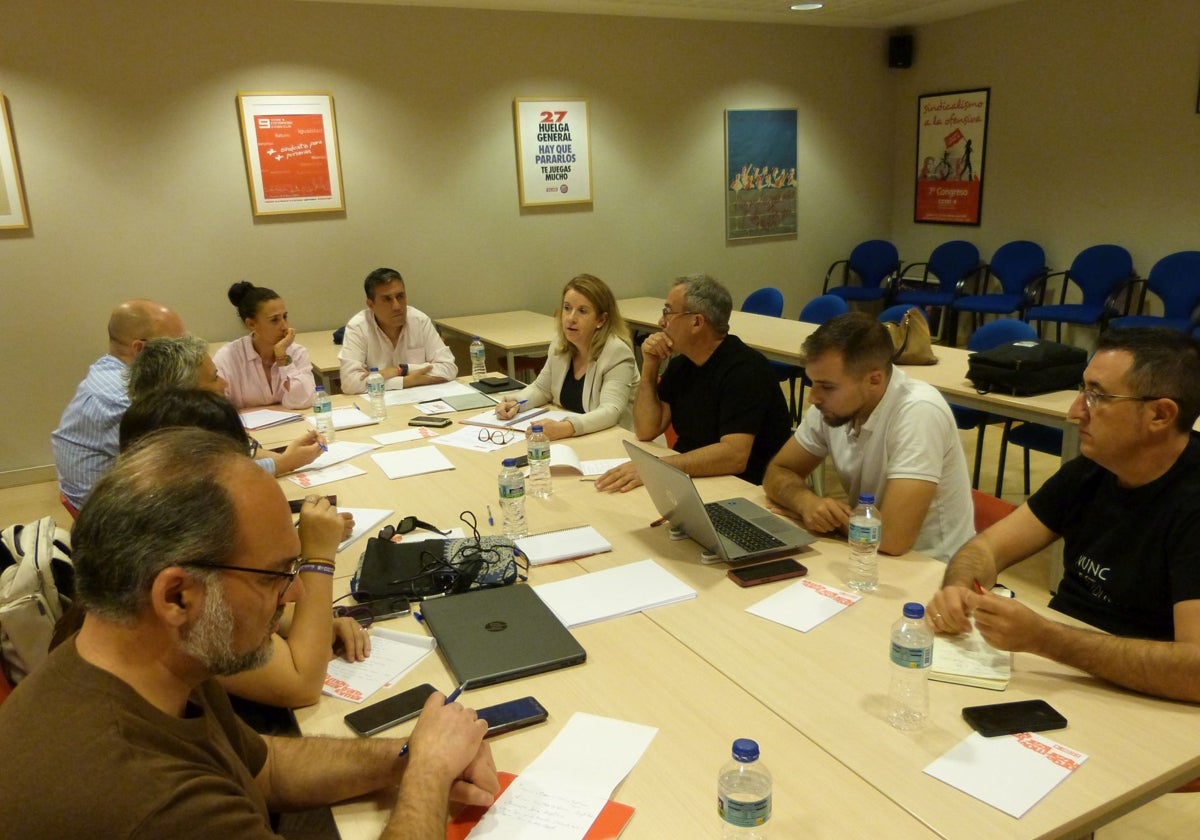 Primera reunión de la nueva ejecutiva de CCOO Castilla-La Mancha, presidida por Javier Ortega