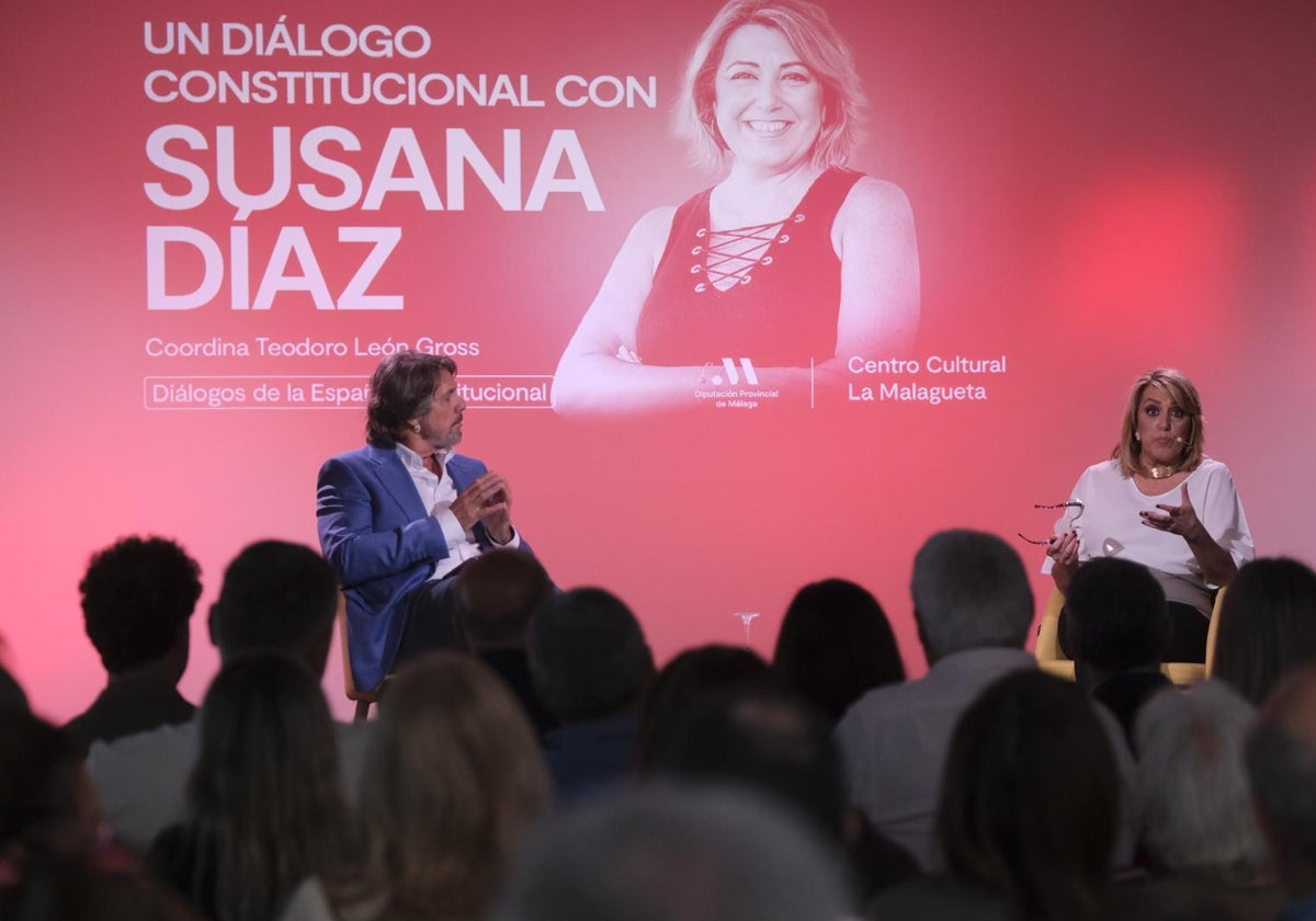 Imagen de la expresidenta de la Junta de Andalucía Susana Díaz este lunes en Málaga