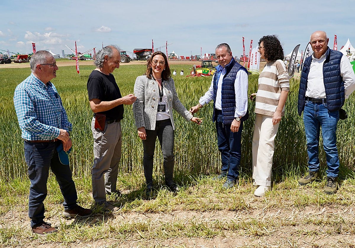 La consejera de Agricultura y Ganadería visita la Feria Demoagro, en Medina del Campo (Valladolid), acompañada por los líderes de las organizaciones agrarias