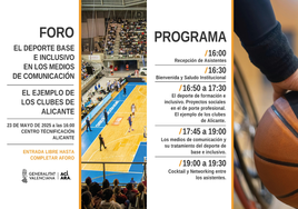 Expertos y periodistas analizarán las claves de la comunicación en el deporte base e inclusivo de Alicante