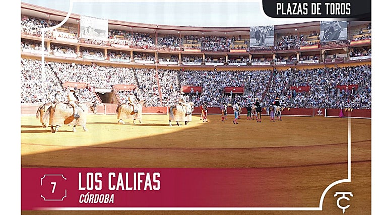 Cromo de la plaza de toros del 'Coso de los Califas' en Taurocromos
