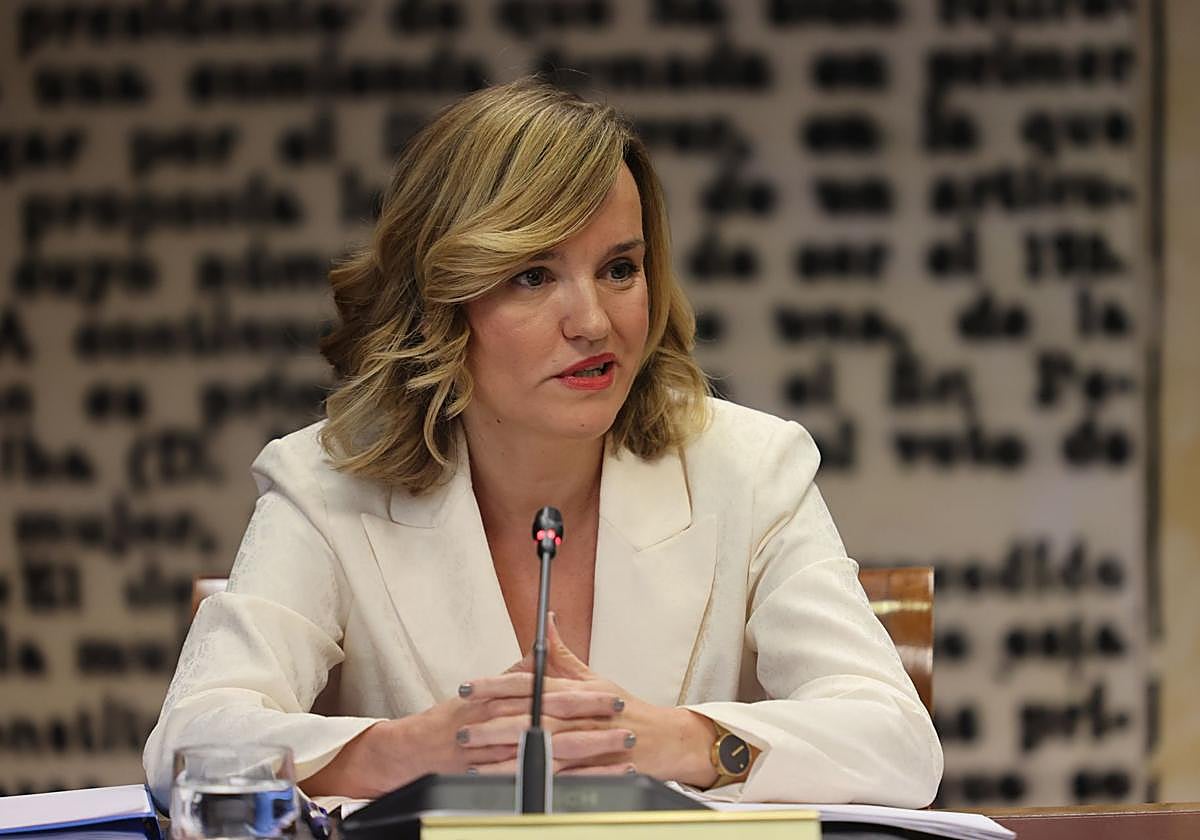 La ministra Pilar Alegría, en el Senado este jueves