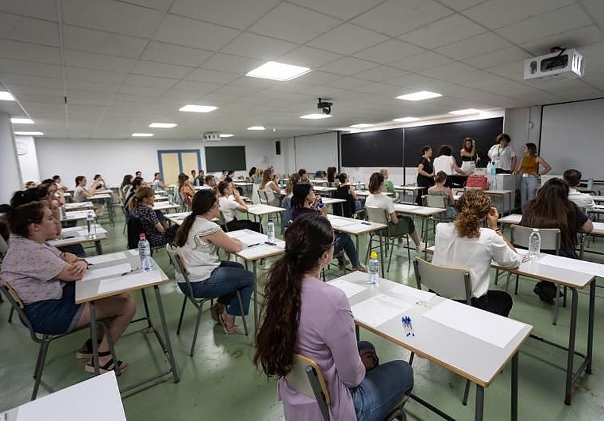 Opositores en una prueba en Andalucía