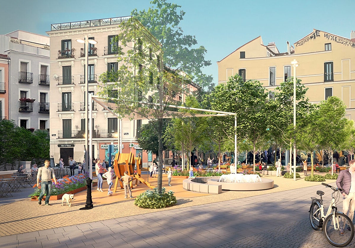 Recreación de la futura Plaza del Rastrillo