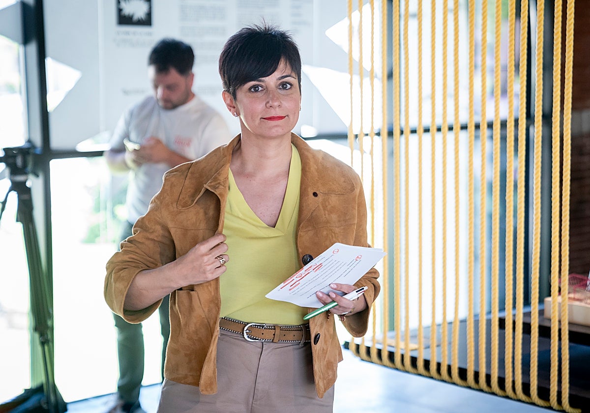 La ministra de Vivienda y Agenda Urbana, Isabel Rodríguez, ayer en Madrid