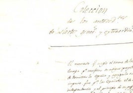 El manuscrito de Móstoles de 1808 que rescataron unos obreros