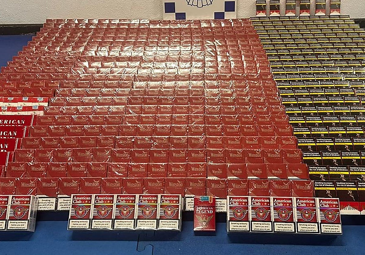 Cajetillas de tabaco ilegal incautadas en una operación policial