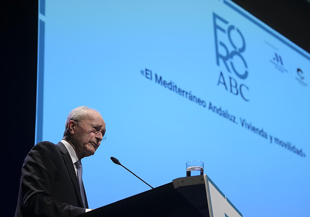 Imagen del alcalde de Málaga, Francisco de la Torre, este martes en el Foro ABC