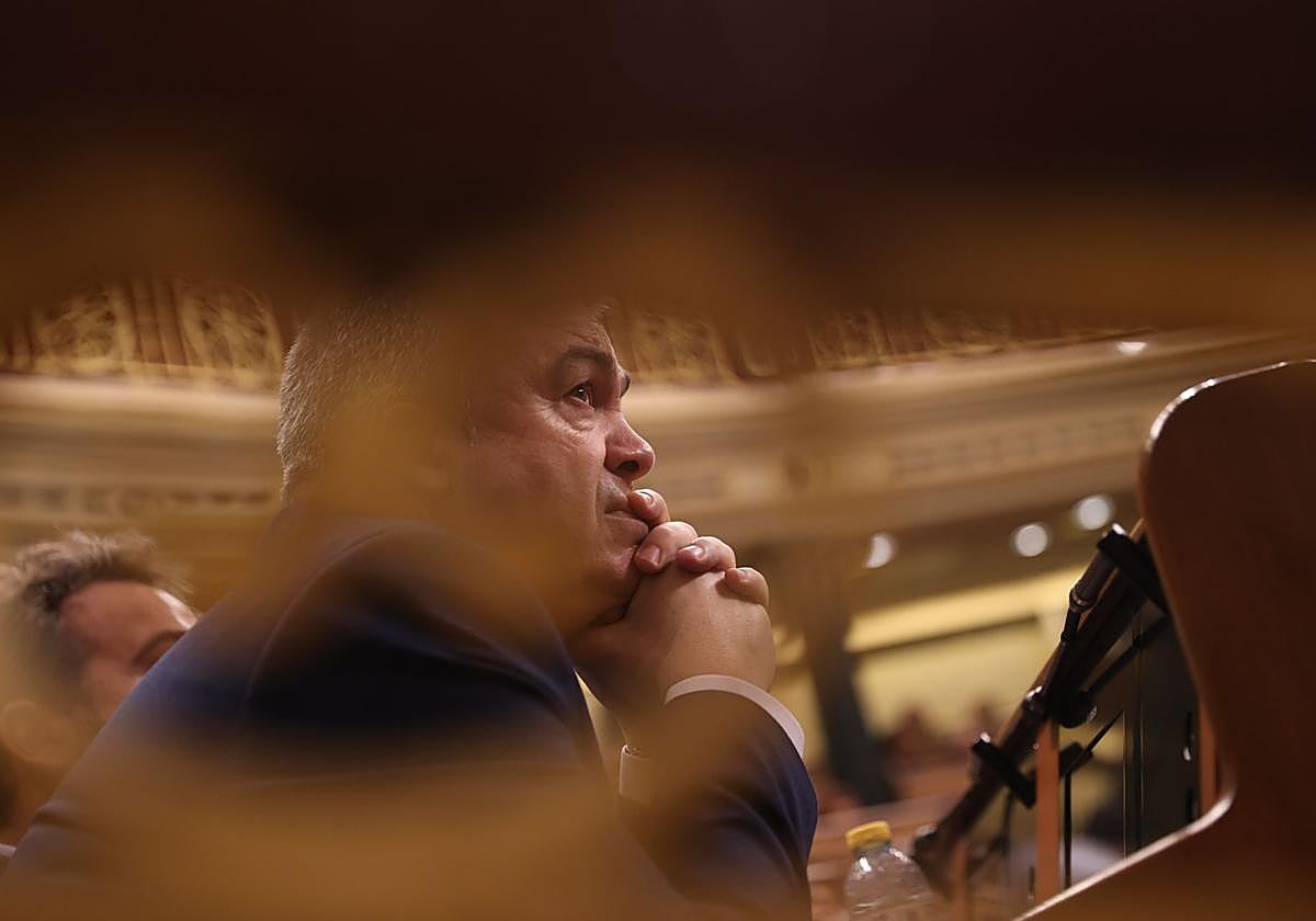 El secretario de Organización del PSOE, Santos Cerdán, en una sesión del Congreso la semana pasada