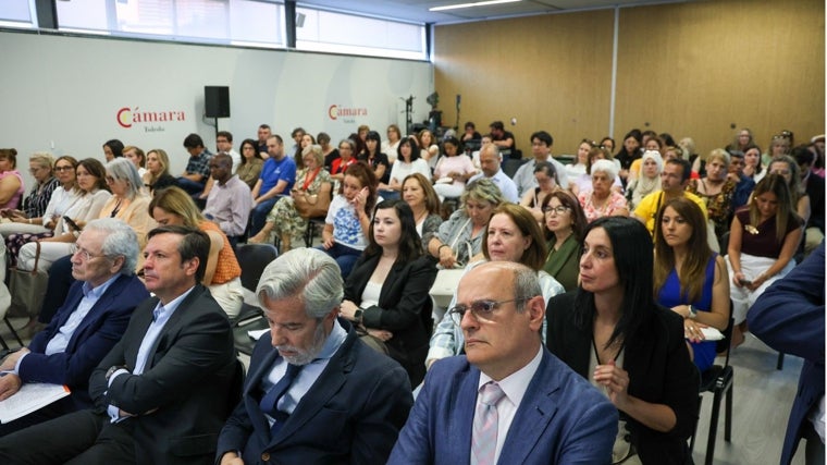 Algunos de los asistentes a la jornada organizada por la Cámara de Comercio de Toledo en el vivero de empresas