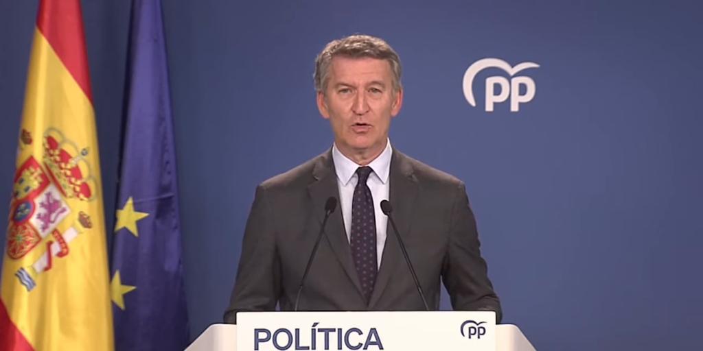 Feijóo apela a los socios de sánchez para una moción de censura y llama a los españoles a las calles de madrid el 8 de junio