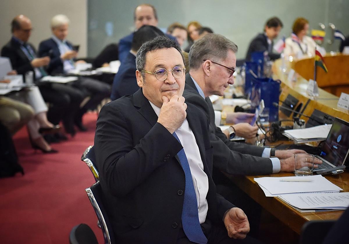 El fiscal general del Estado, Álvaro García Ortiz, durante la inauguración de la 32ª Asamblea General Ordinaria de la AIAMP