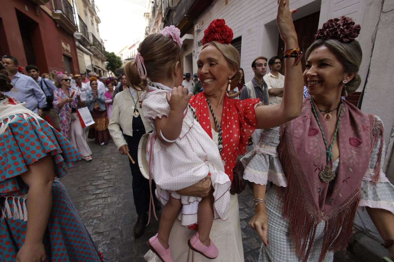 Salida de la Hermandad del Rocío de Sevilla en su peregrinación a la Aldea del Rocío