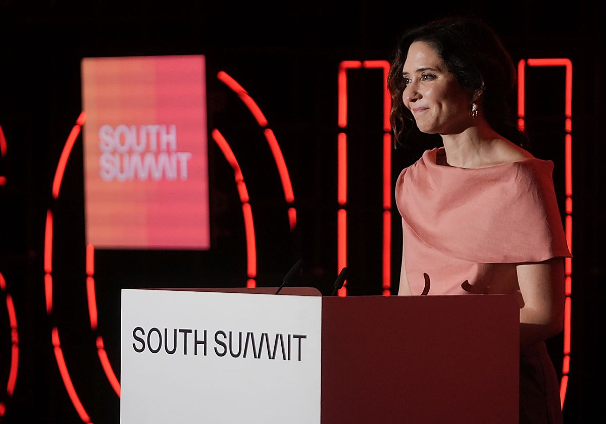 Díaz Ayuso, durante el South Summit 2025
