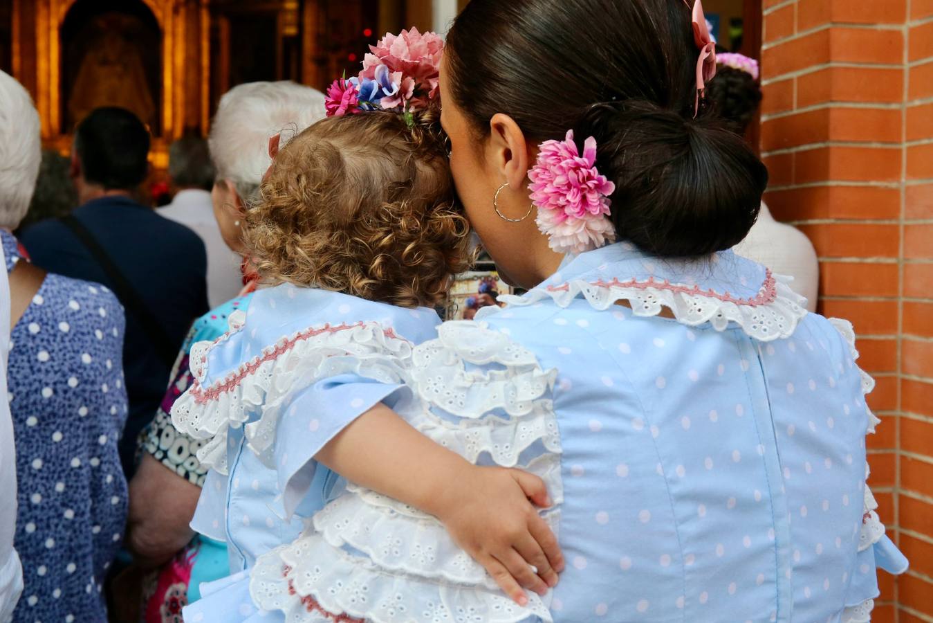 Primeros momentos de la peregrinación de la Hermandad del Rocío del Cerro del Águila